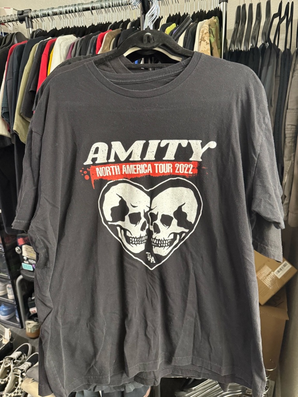 The Amity Affliction North America Tour 2022 Mens XL-XXL black t-shirt 25X28